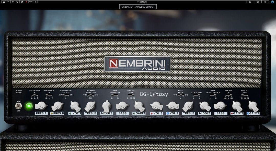 Nembrini Audio BG Extasy main plug-in window