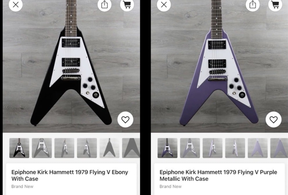 Epiphone Kirk Hammett 1979 Flying V ebony and purple