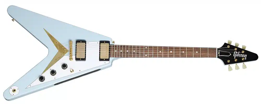 Gibson Flying V in Frost Blue VOS
